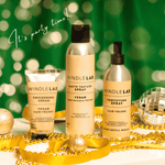 Windle Lab hair care products on a festive background with 'It's party time!' text.